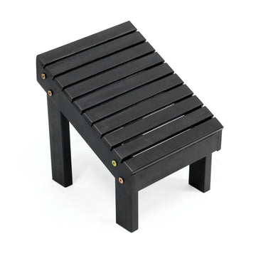 Saru 11.8" Traditional Classic Solid Acacia Wood Shower Shaving Foot Stool